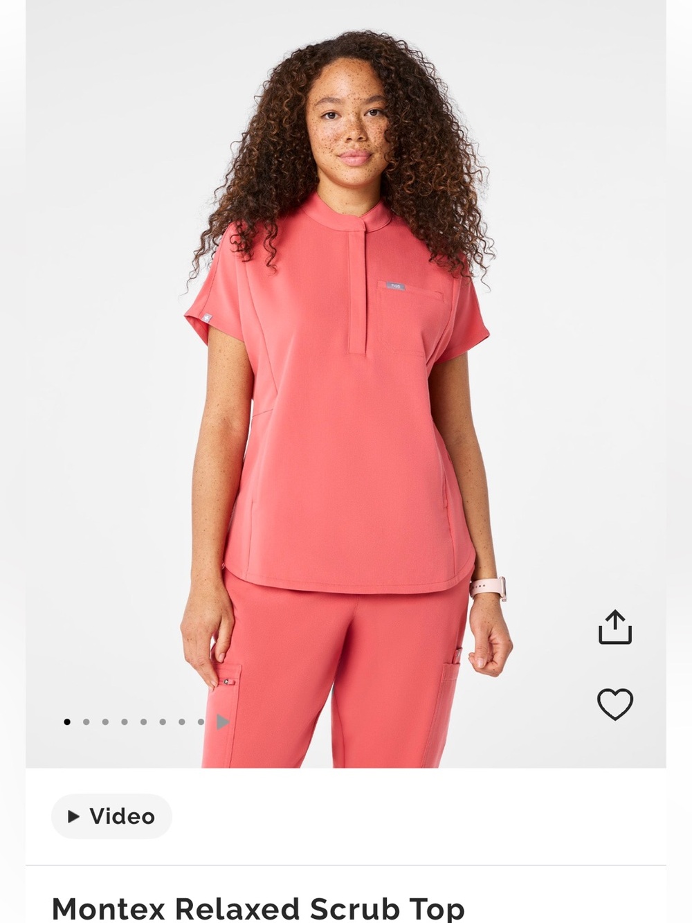 Figs Scrubs Top